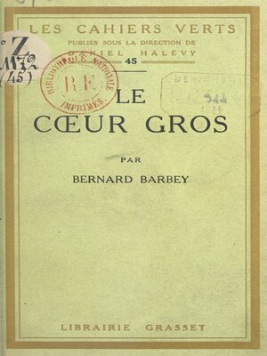 cover image of Le cœur gros